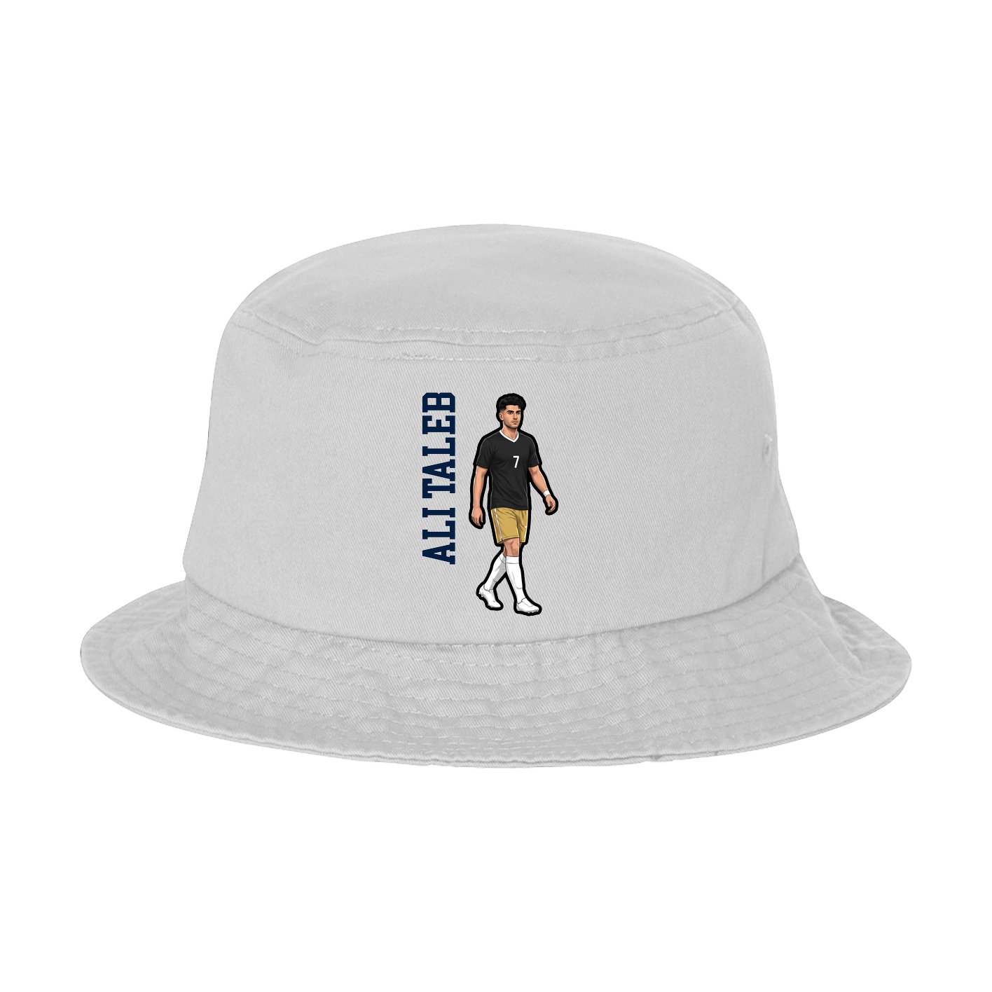 Bucket Cap — Name Vertical in White