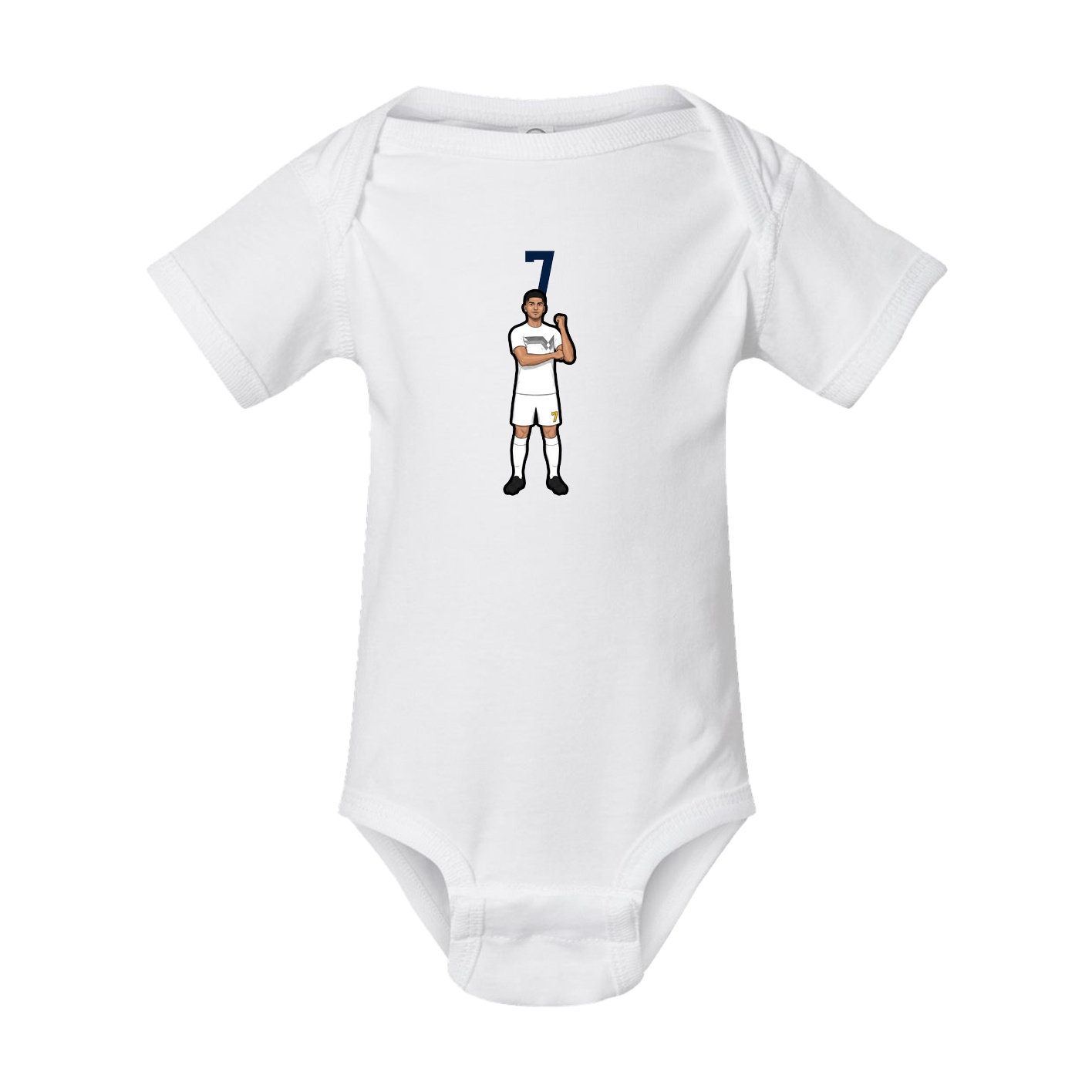 Baby Onesie — Number Top in White
