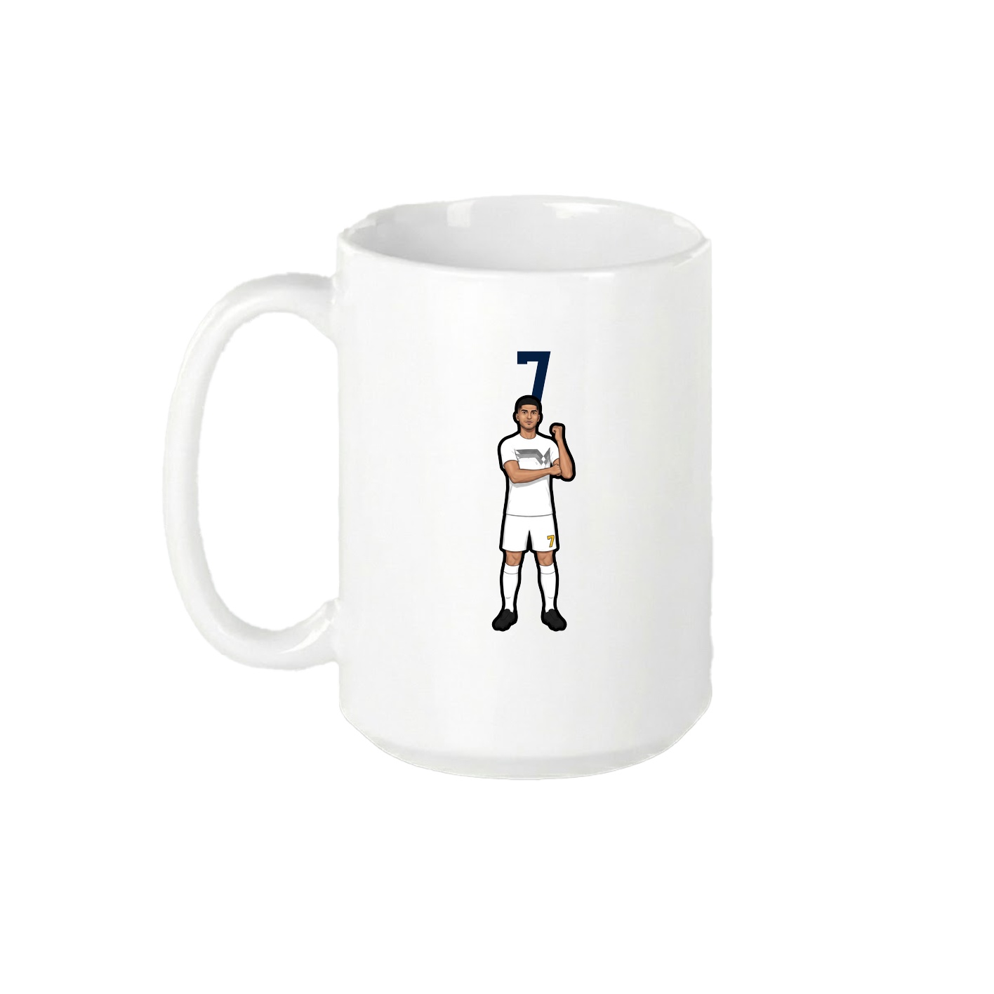 15oz Coffee Mug — Number Top in White