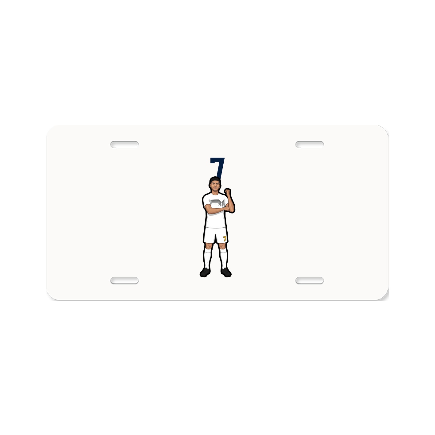 License Plate — Number Top in Classic