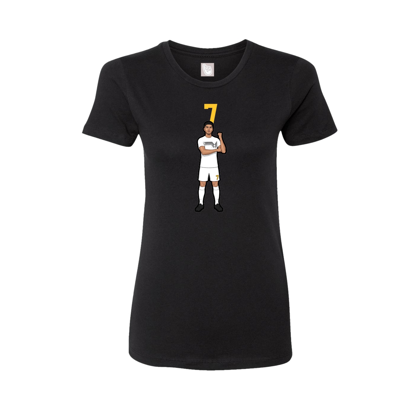 Womens Tee — Number Top in Black