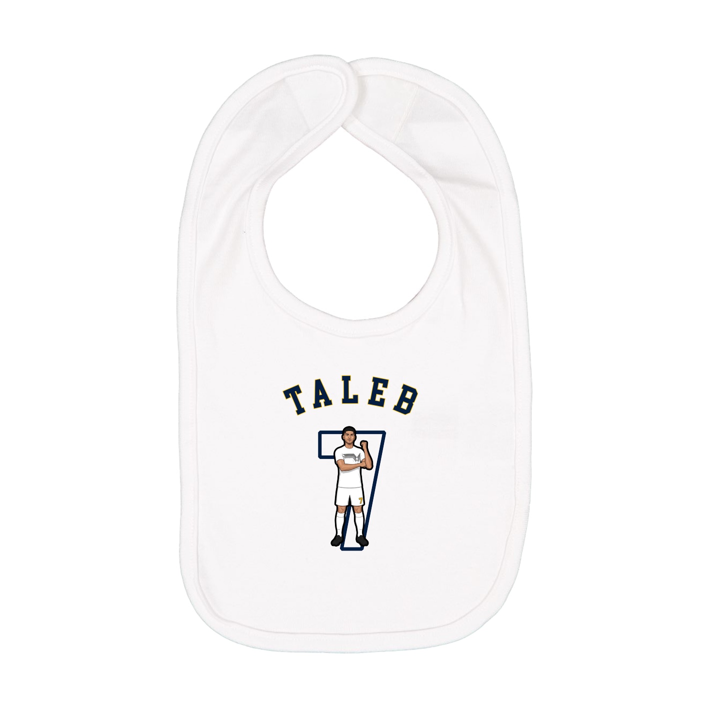 Infant Bib — Shirsey Arch in White