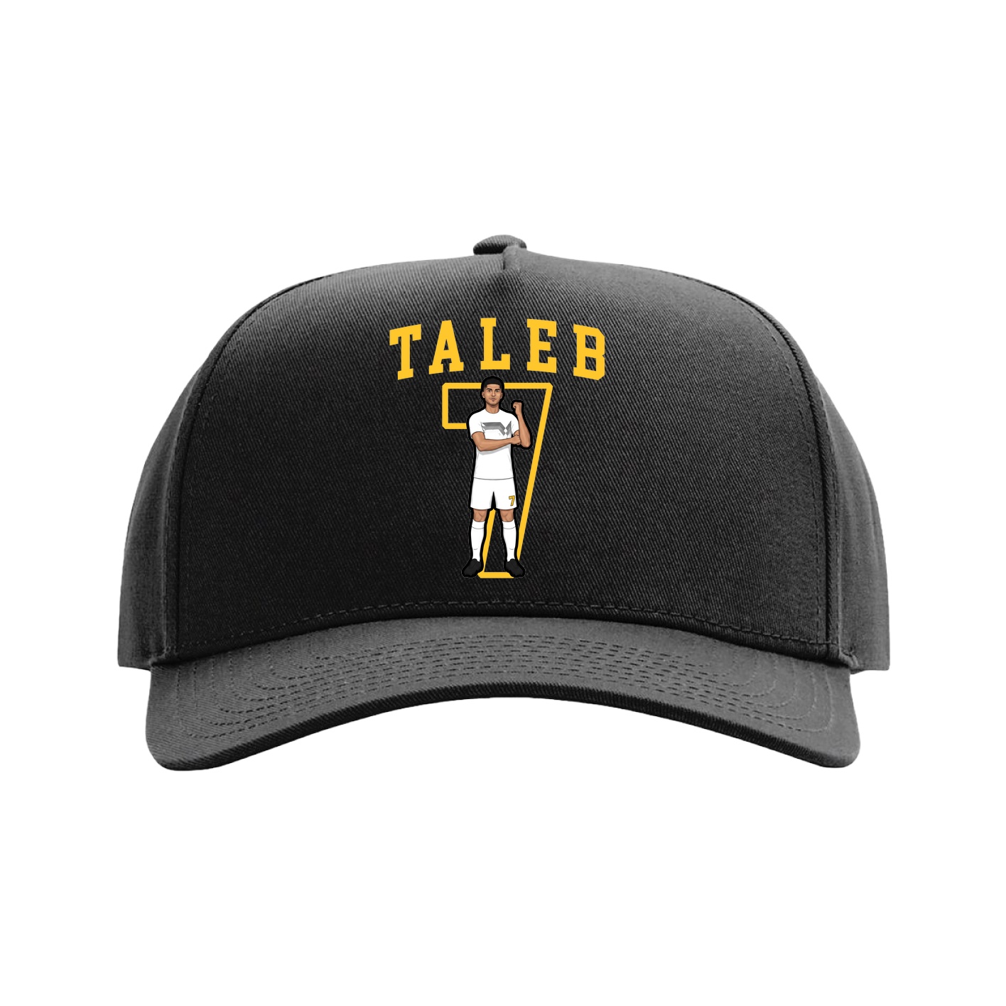 Full Fabric Five-Panel Champ Cap — Shirsey in Black