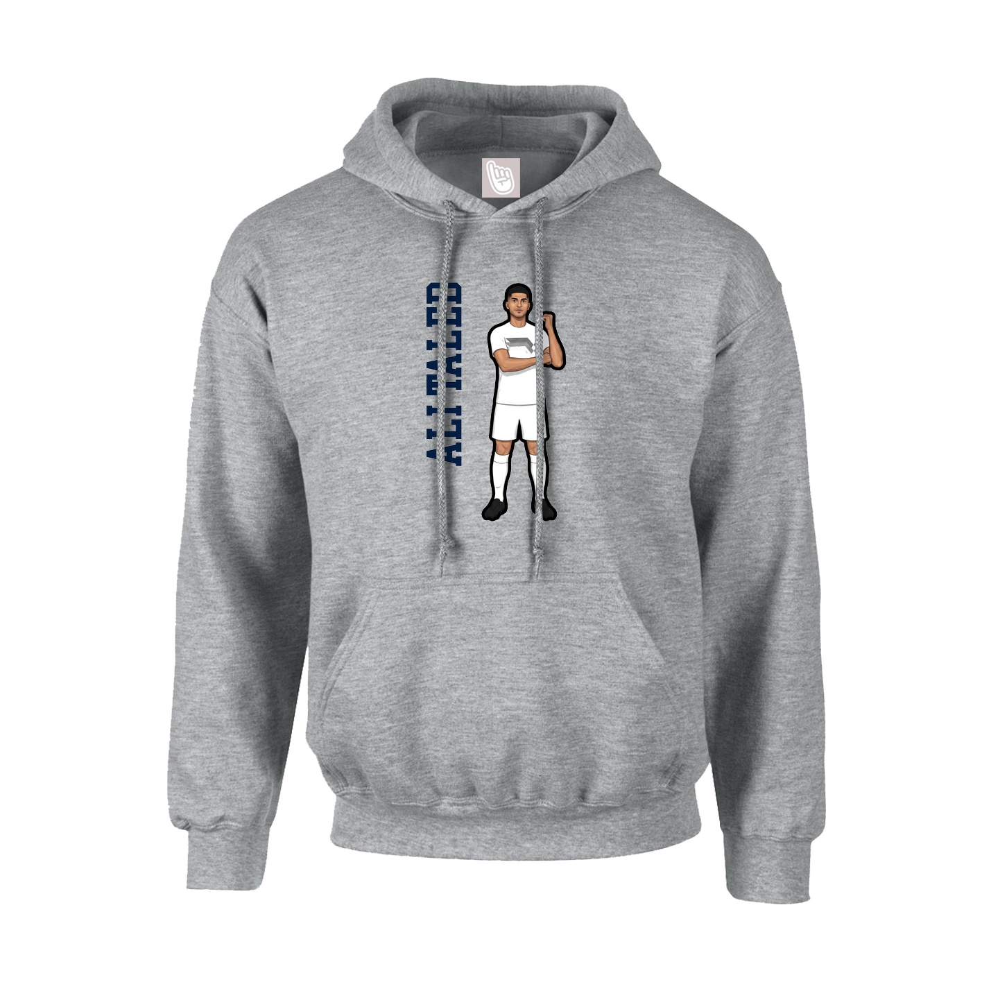 Youth Hoodie — Name Vertical in Grey