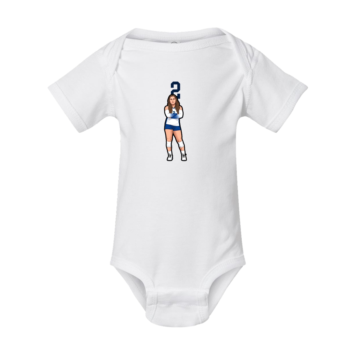 Baby Onesie — Number Top in White