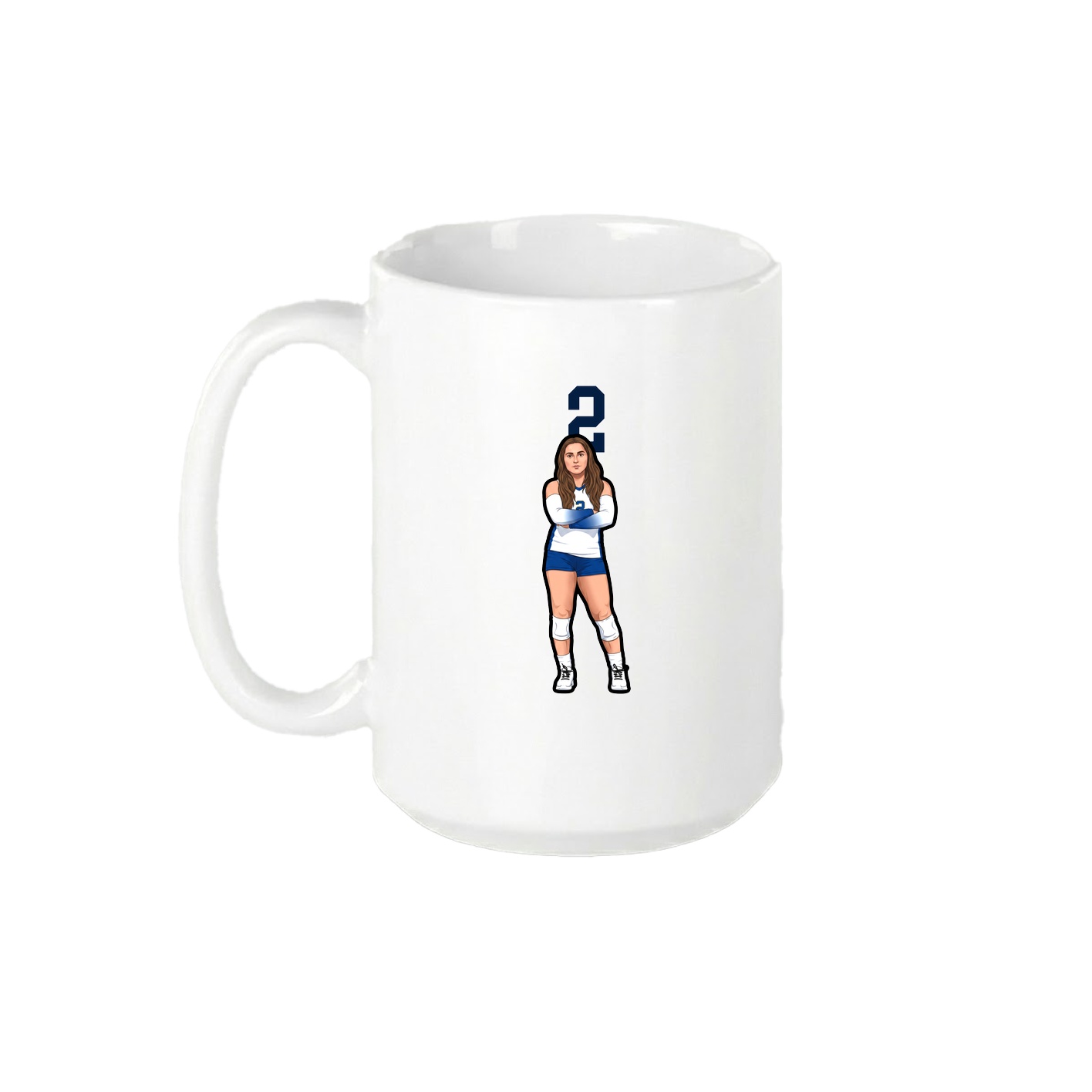15oz Coffee Mug — Number Top in White