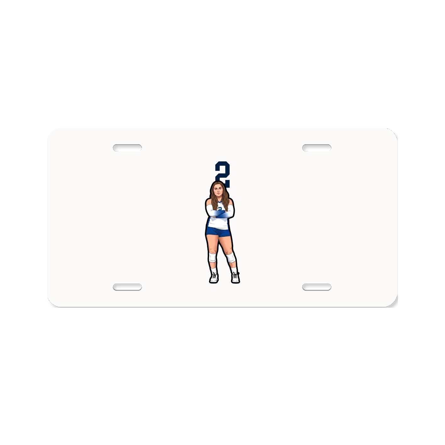 License Plate — Number Top in Classic