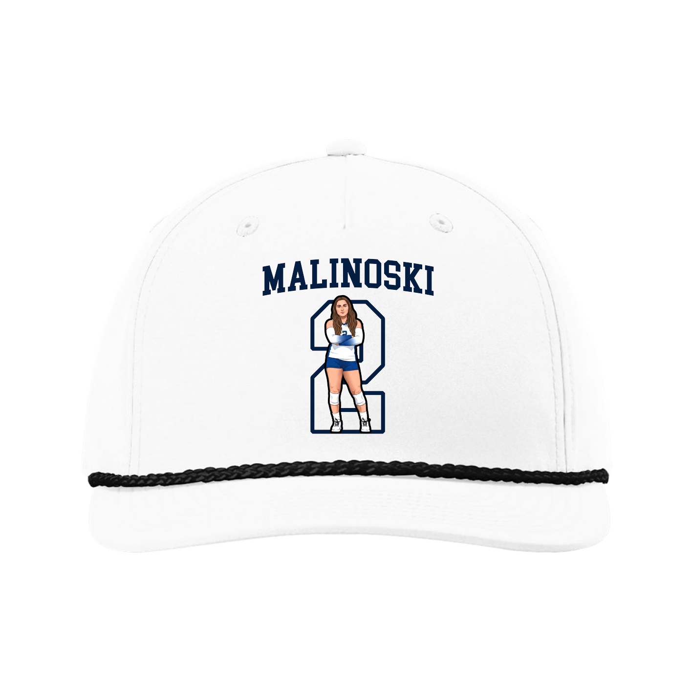 Five-Panel Classic Rope Cap — Shirsey in White