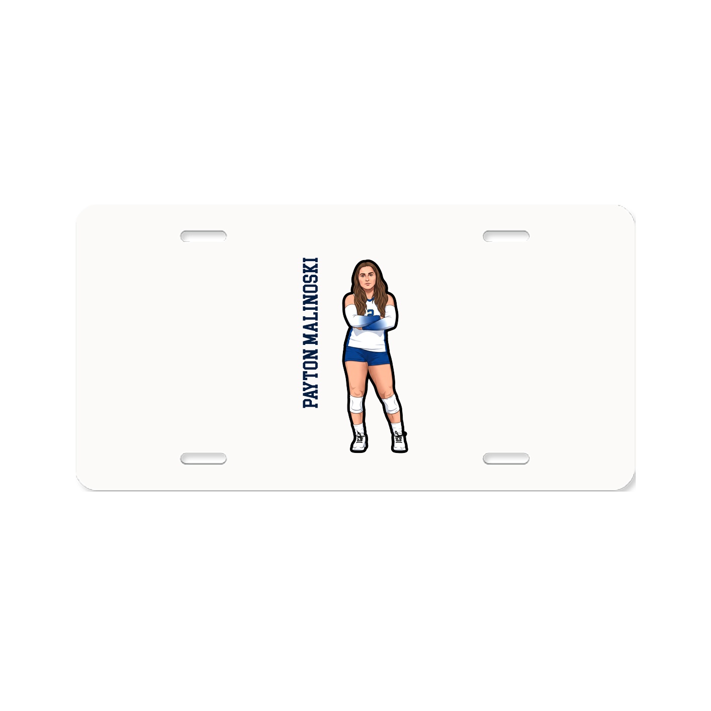 License Plate — Name Vertical in Classic