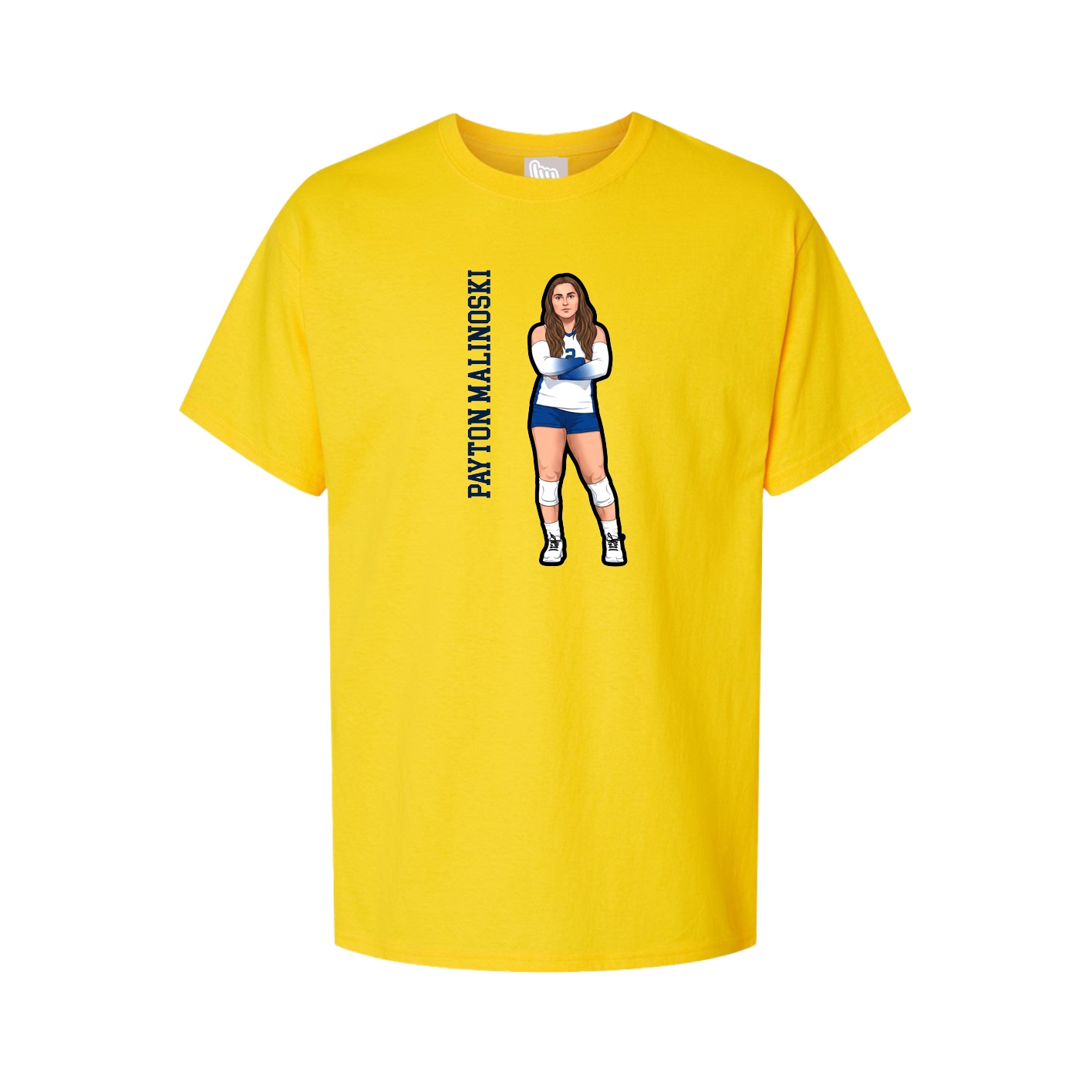 Tee — Name Vertical in Gold