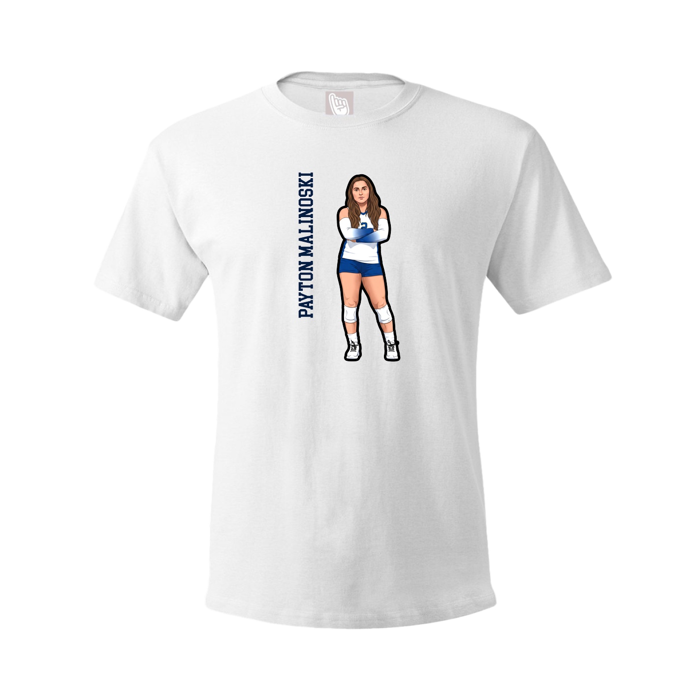 Tee — Name Vertical in White