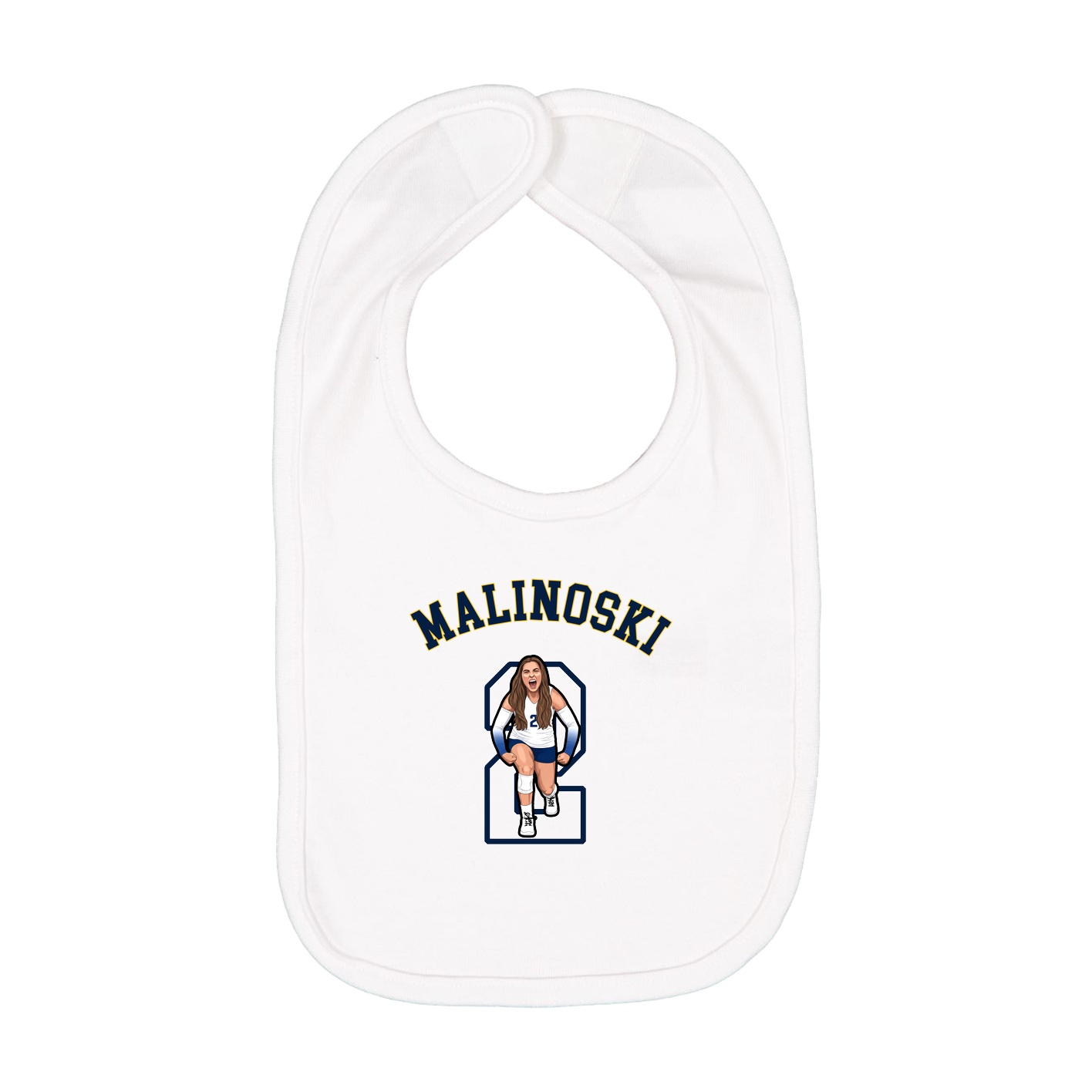 Infant Bib — Shirsey Arch in White