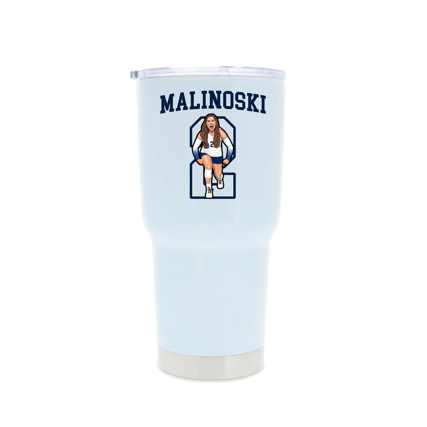 30oz Stainless Steel Tumbler — Shirsey in White