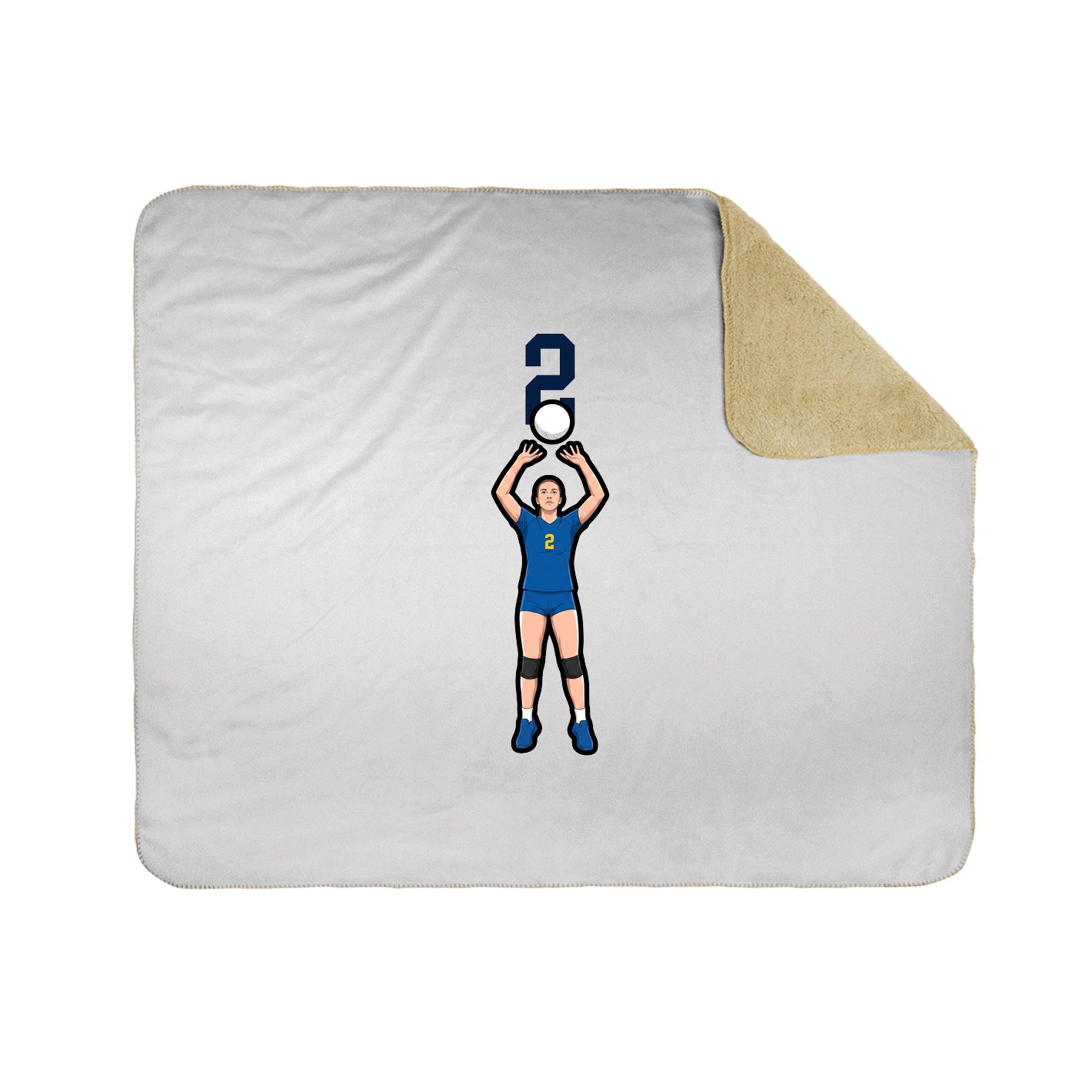 Throw Blanket — Number Top in White