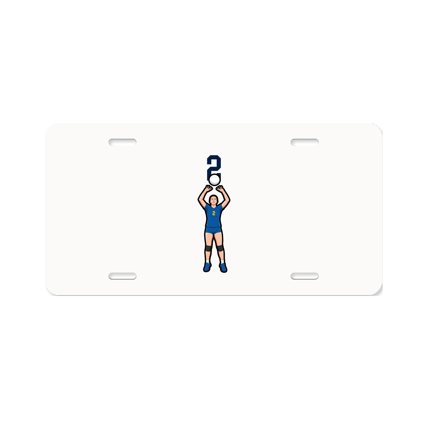 License Plate — Number Top in Classic