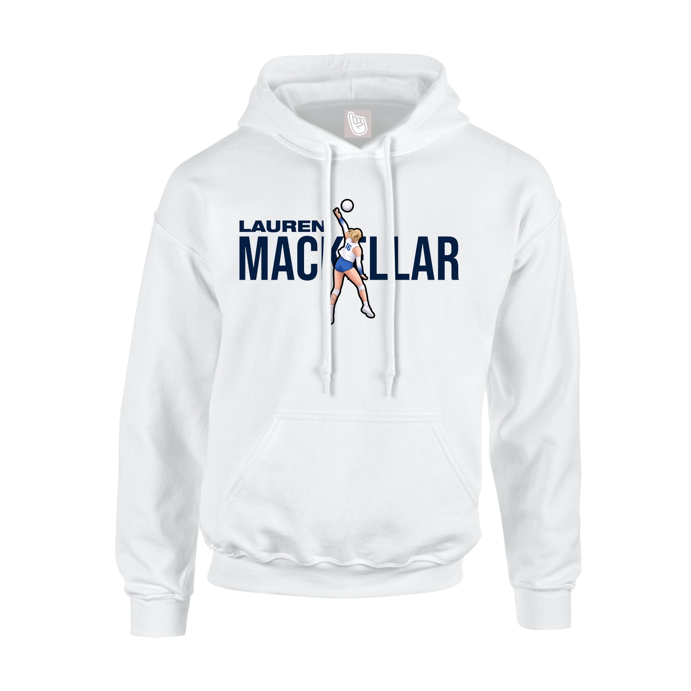 Youth Hoodie — Player Name in White