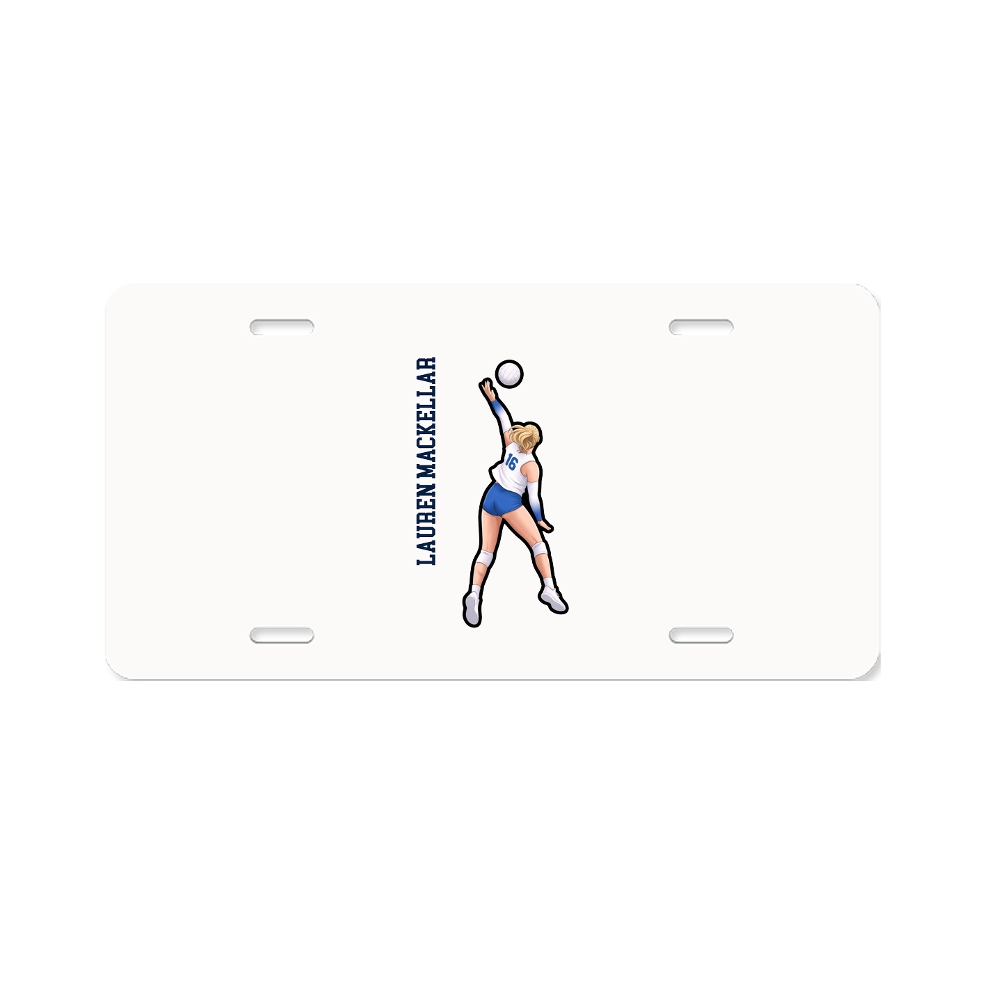 License Plate — Name Vertical in Classic