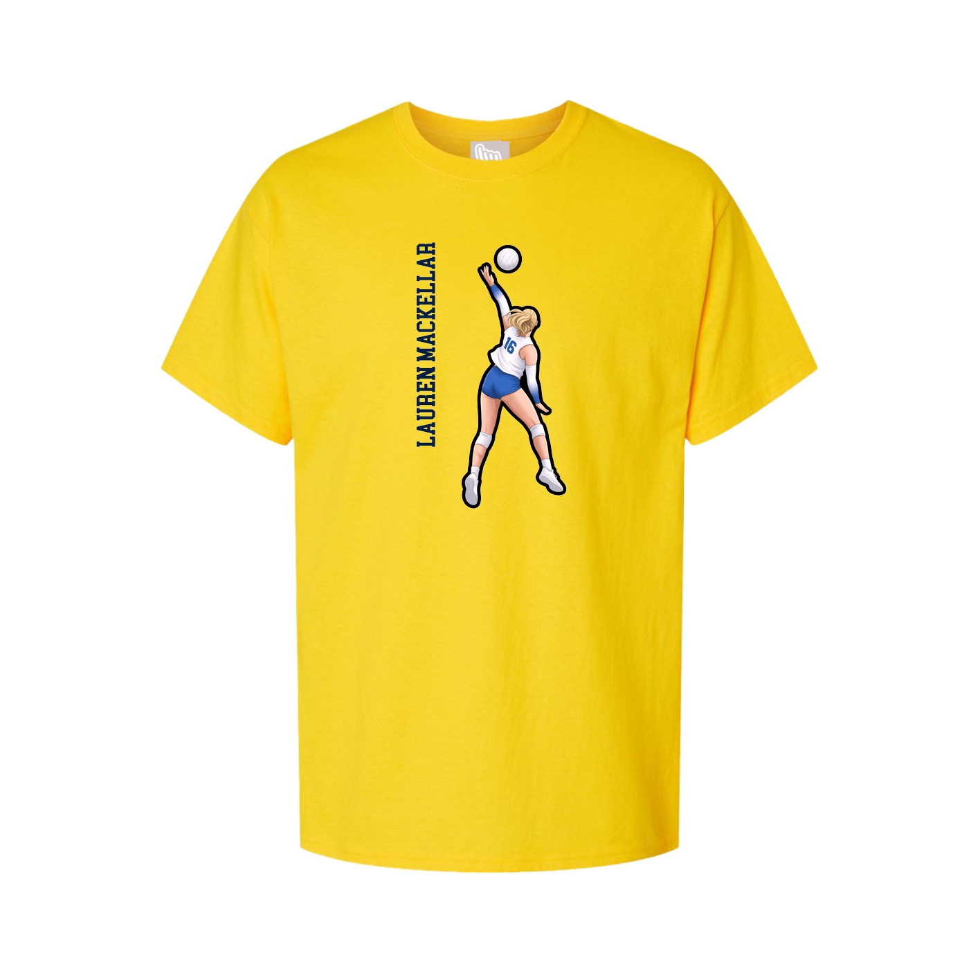 Tee — Name Vertical in Gold