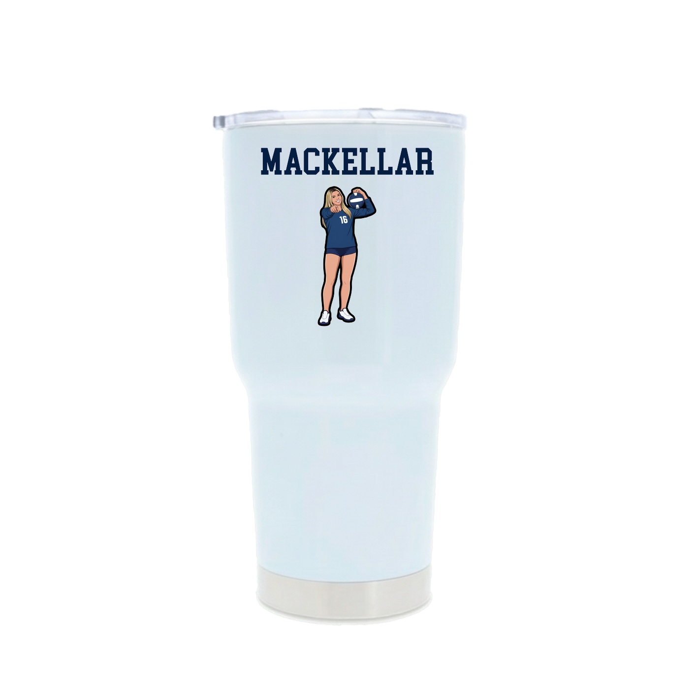 30oz Stainless Steel Tumbler — Shirsey in White