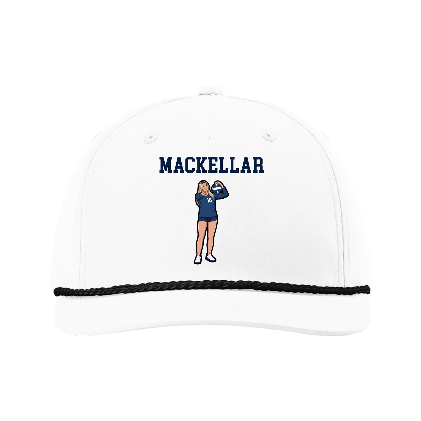 Five-Panel Classic Rope Cap — Shirsey in White