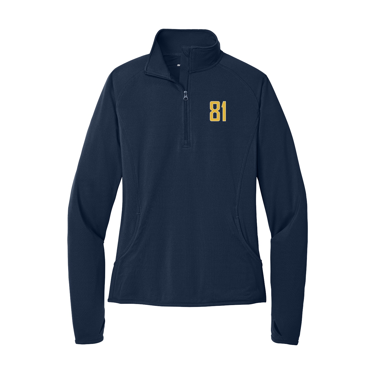 Women's Q-Zip Pullover — Front Shirsy in Navy