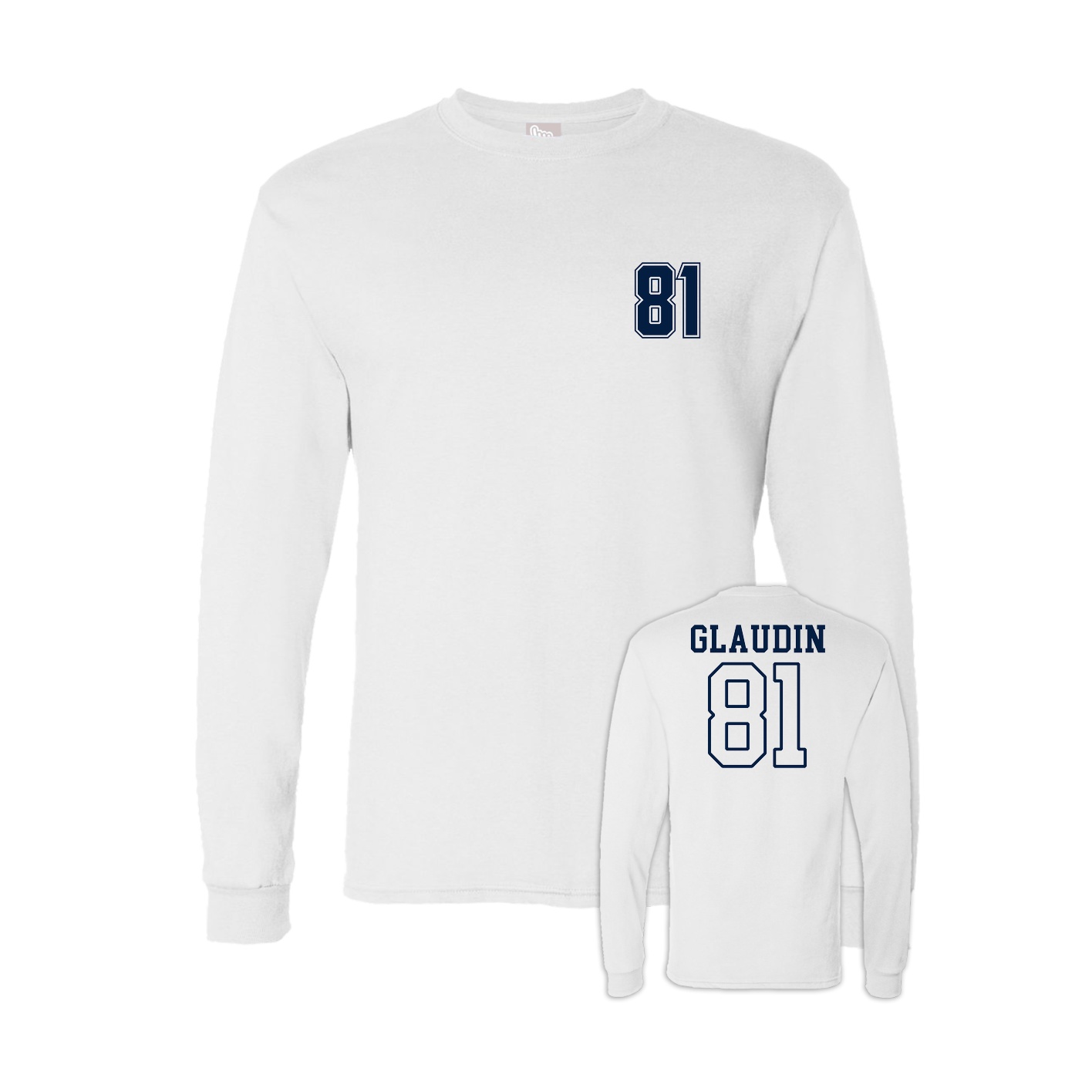 Long Sleeve Tee — Chest Back in White