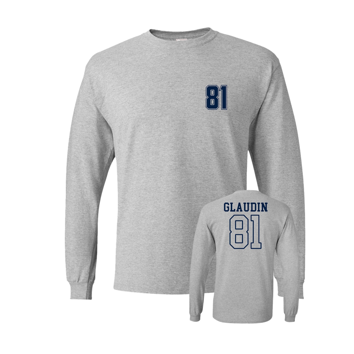 Long Sleeve Tee — Chest Back in Grey