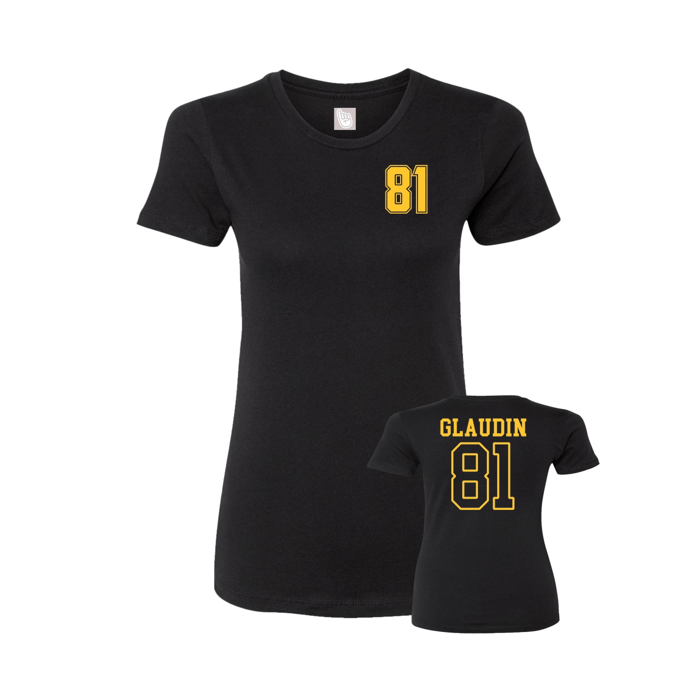 Womens Tee — Chest Back in Black