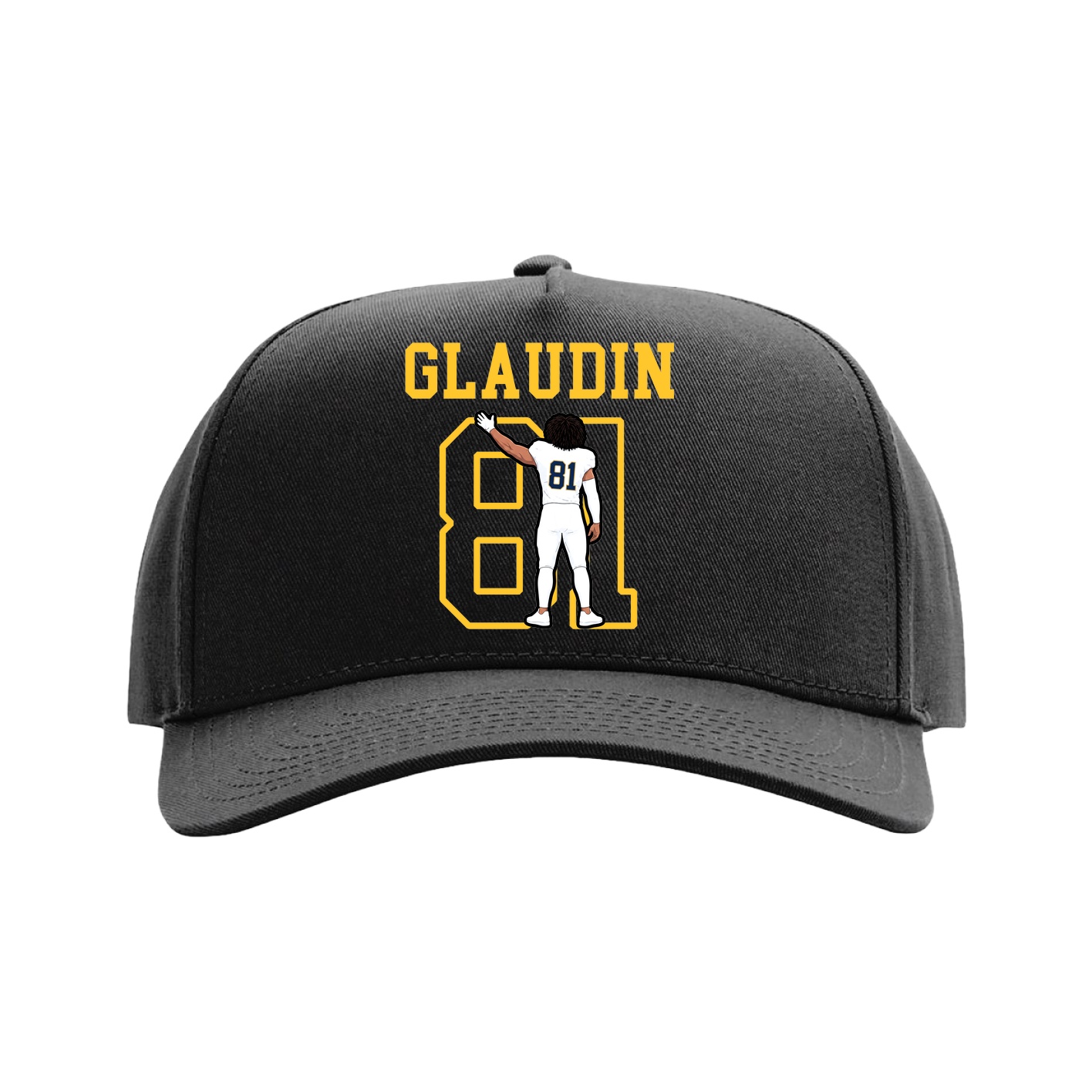 Full Fabric Five-Panel Champ Cap — Shirsey in Black