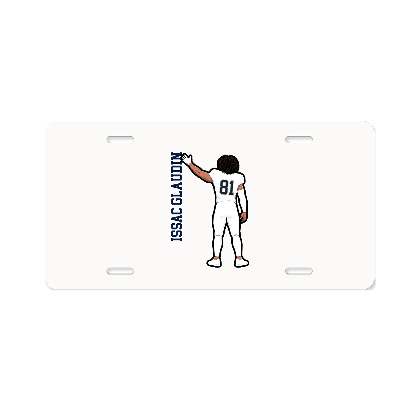 License Plate — Name Vertical in Classic