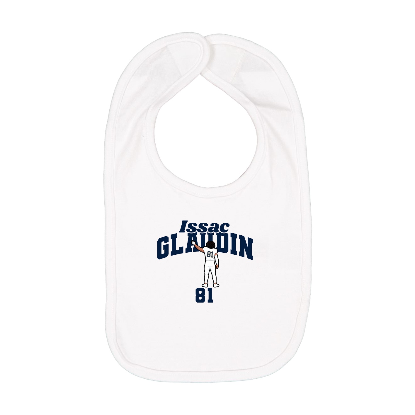 Infant Bib — Signature Arch in White