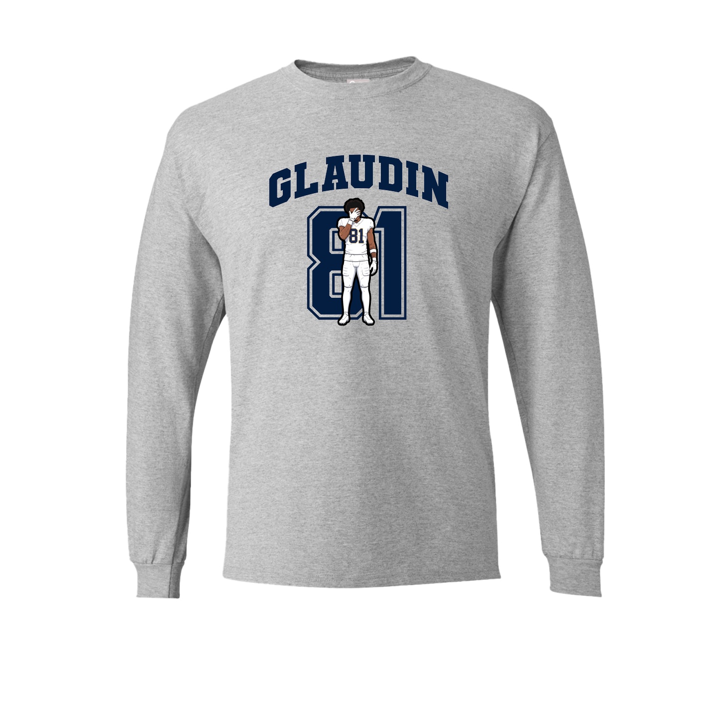 Long Sleeve Tee — Number in Grey