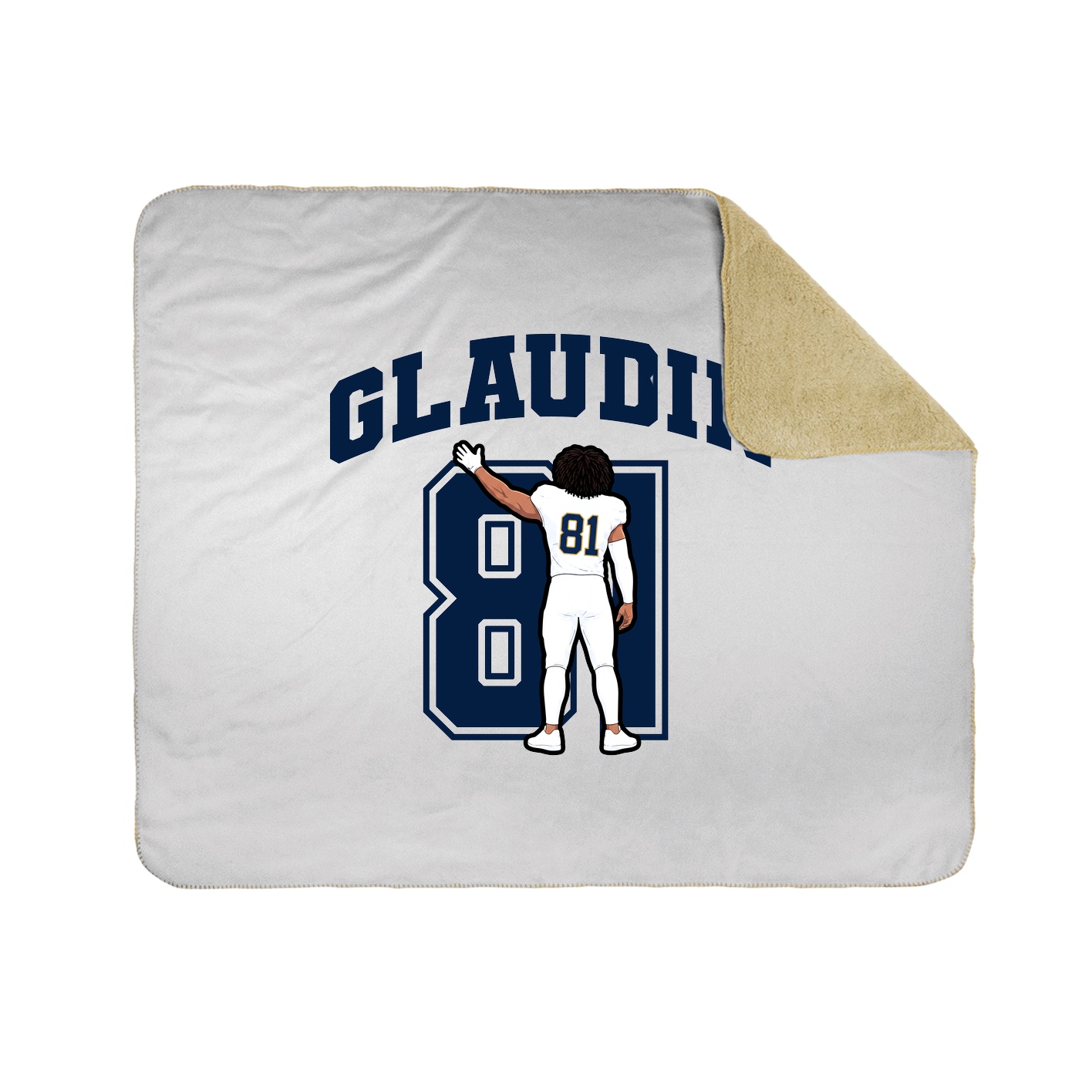 Throw Blanket — Number in White