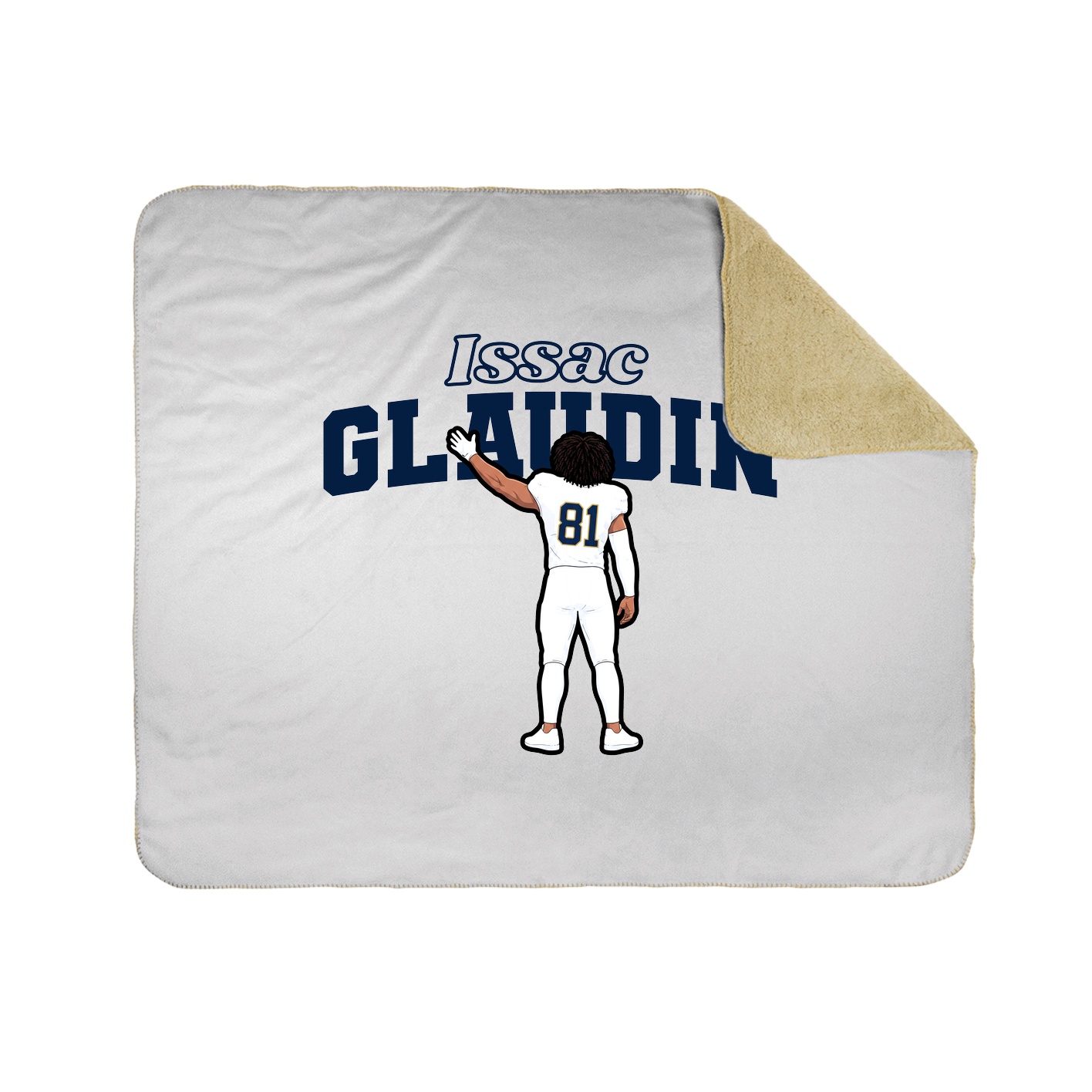Throw Blanket — Name Arch in White