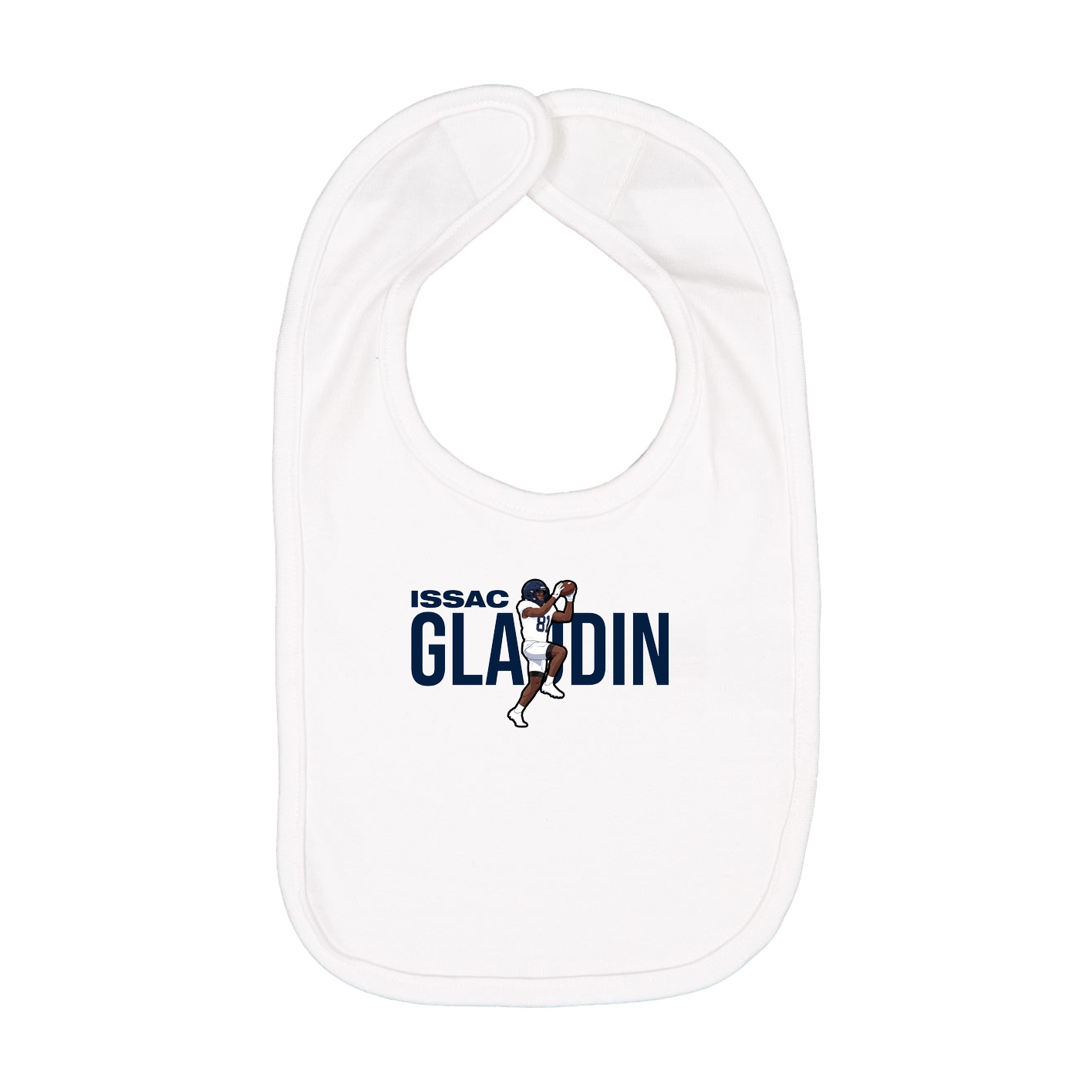 Infant Bib — Player Name in White