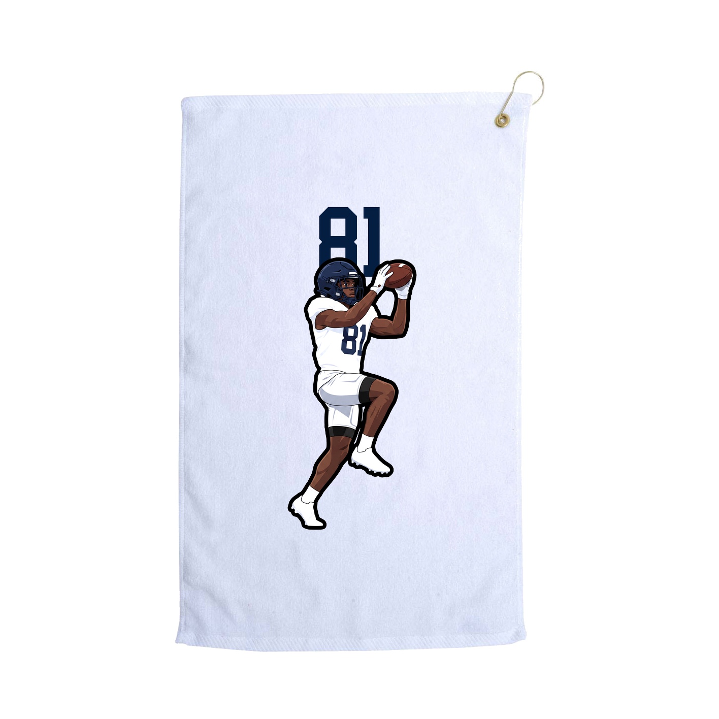 Golf Towel — Number Top in White