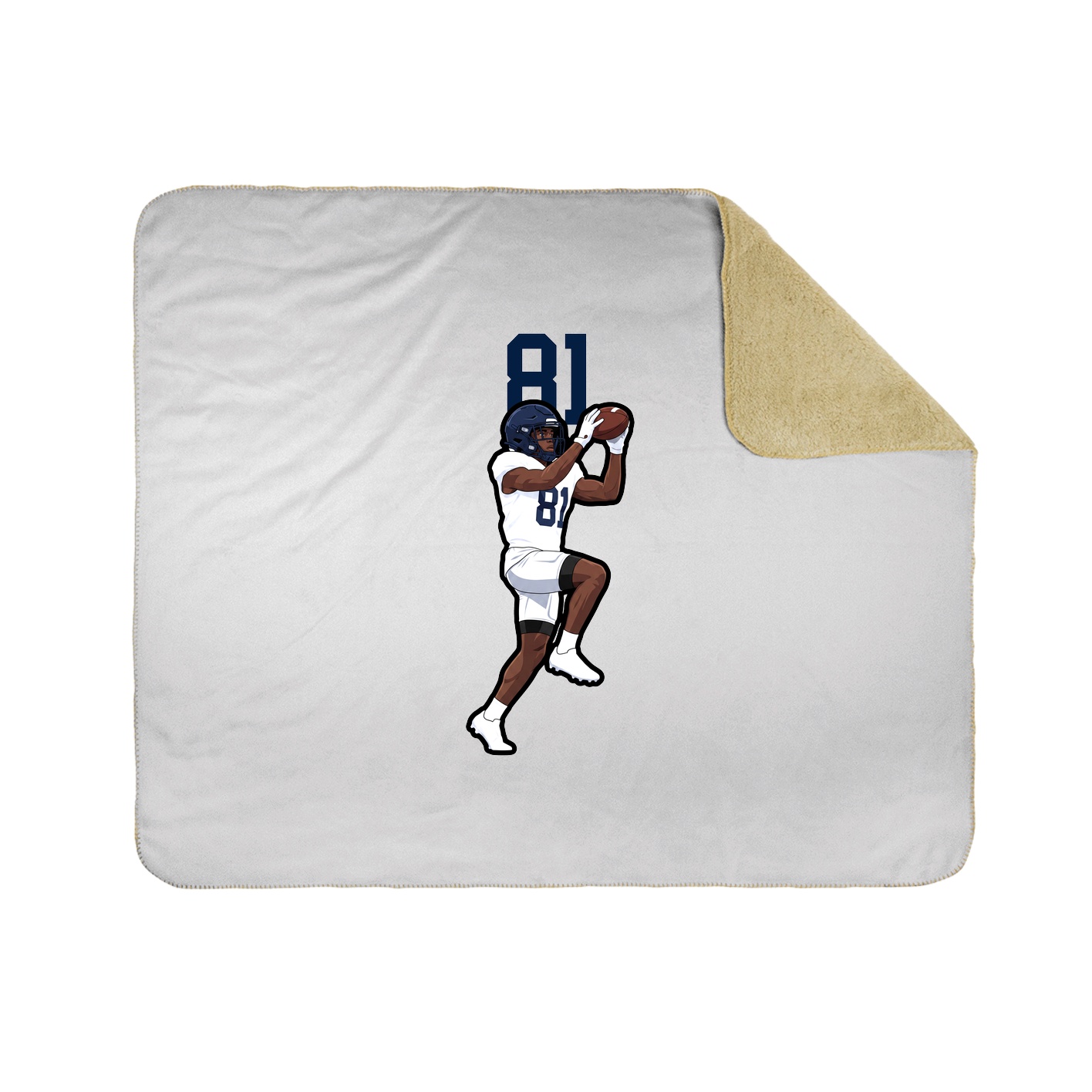 Throw Blanket — Number Top in White