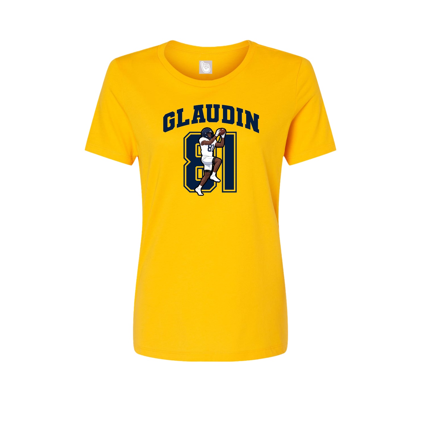 Fitted Women's Tee — Number in Gold
