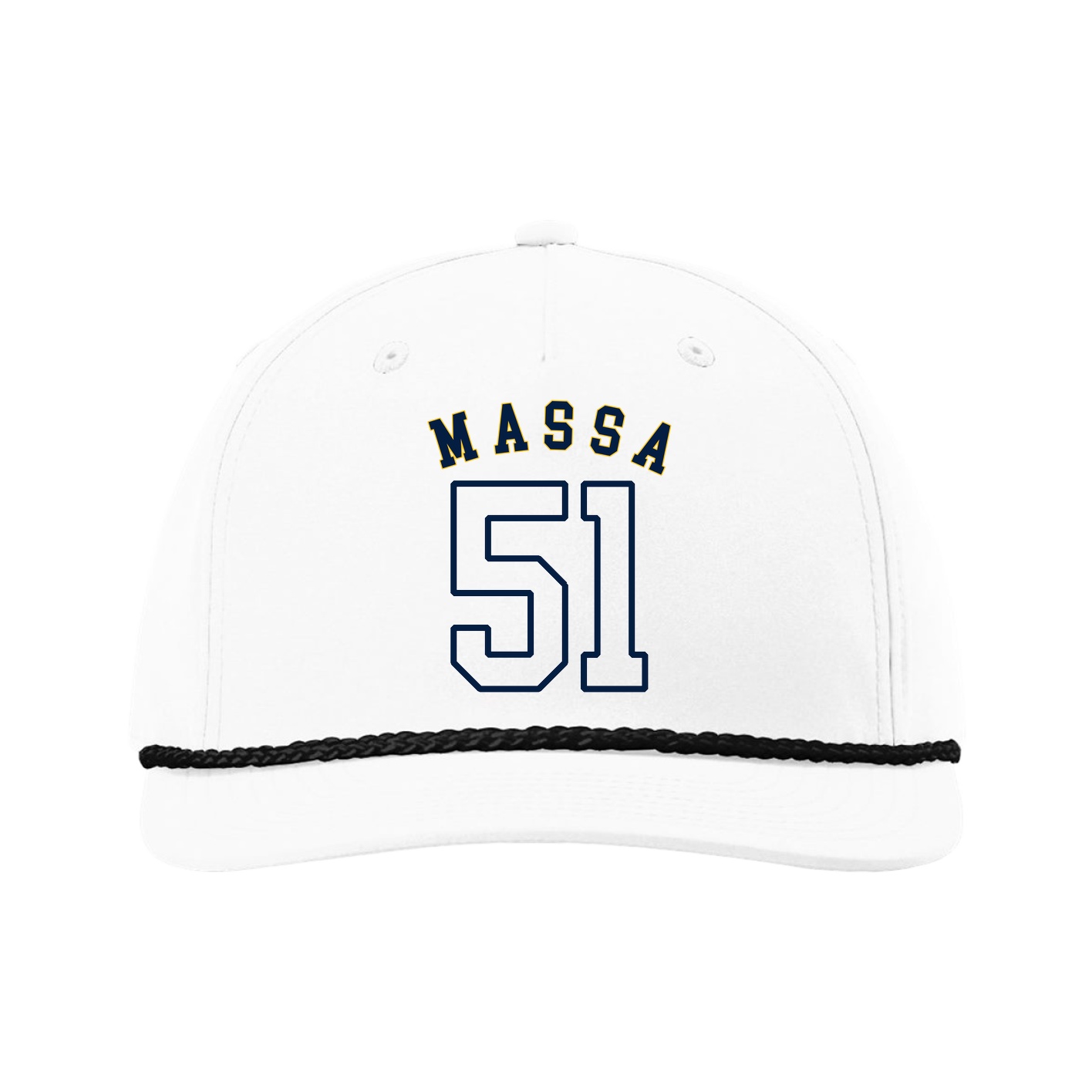 Five-Panel Classic Rope Cap — Shirsey Arch in White