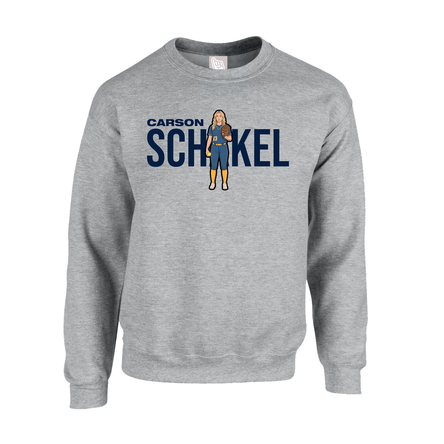 Fleece Crew — Player Name in Grey