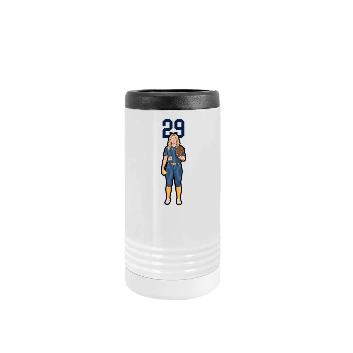 Slim Beverage Holder — Number Top in White