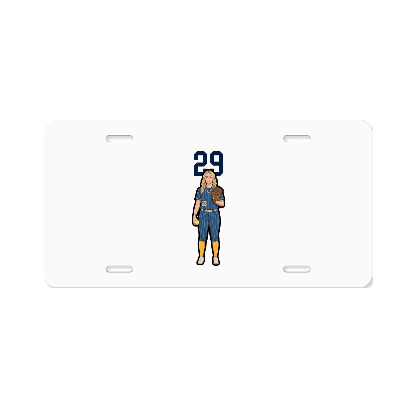 License Plate — Number Top in Classic
