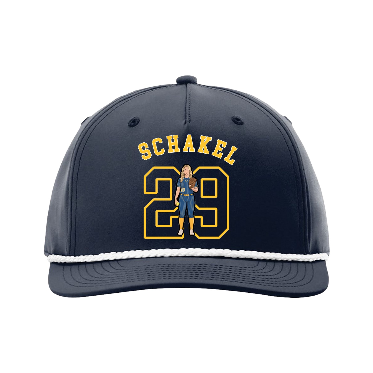 Five-Panel Classic Rope Cap — Shirsey Arch in Navy