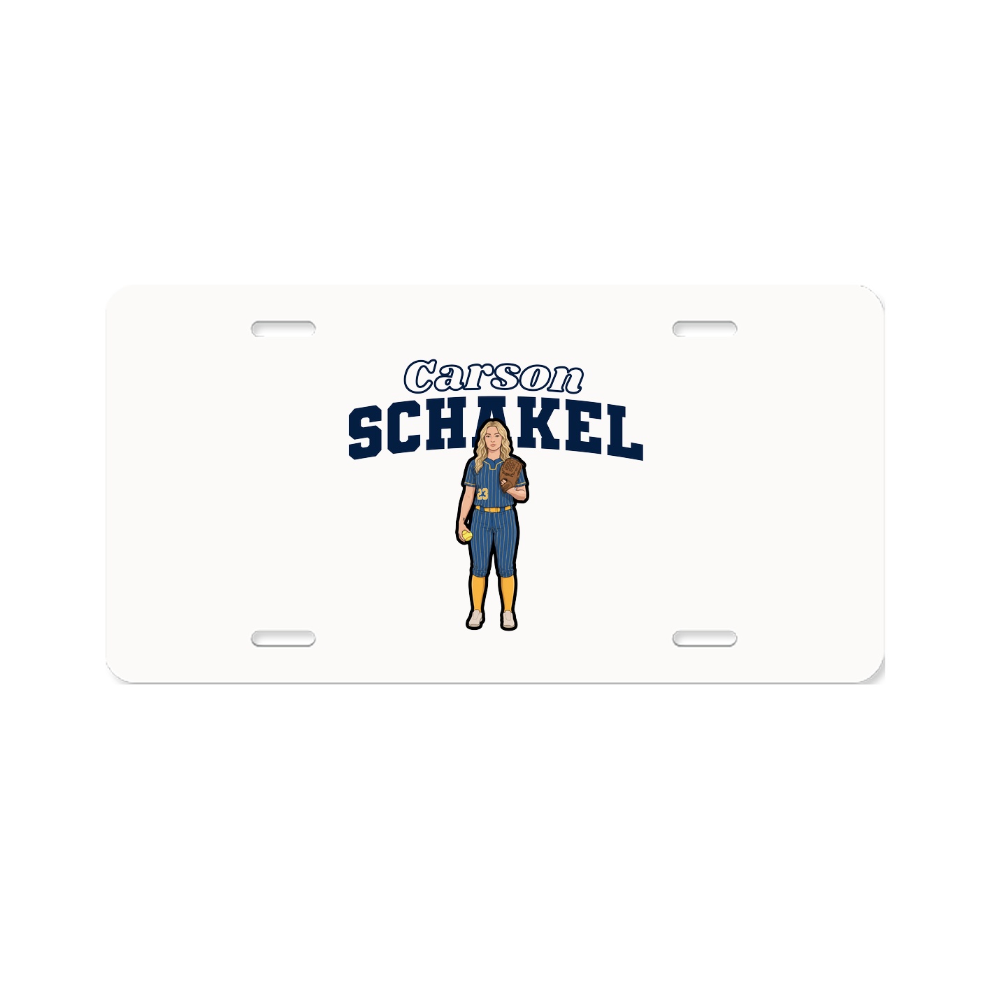 License Plate — Name Arch in Classic