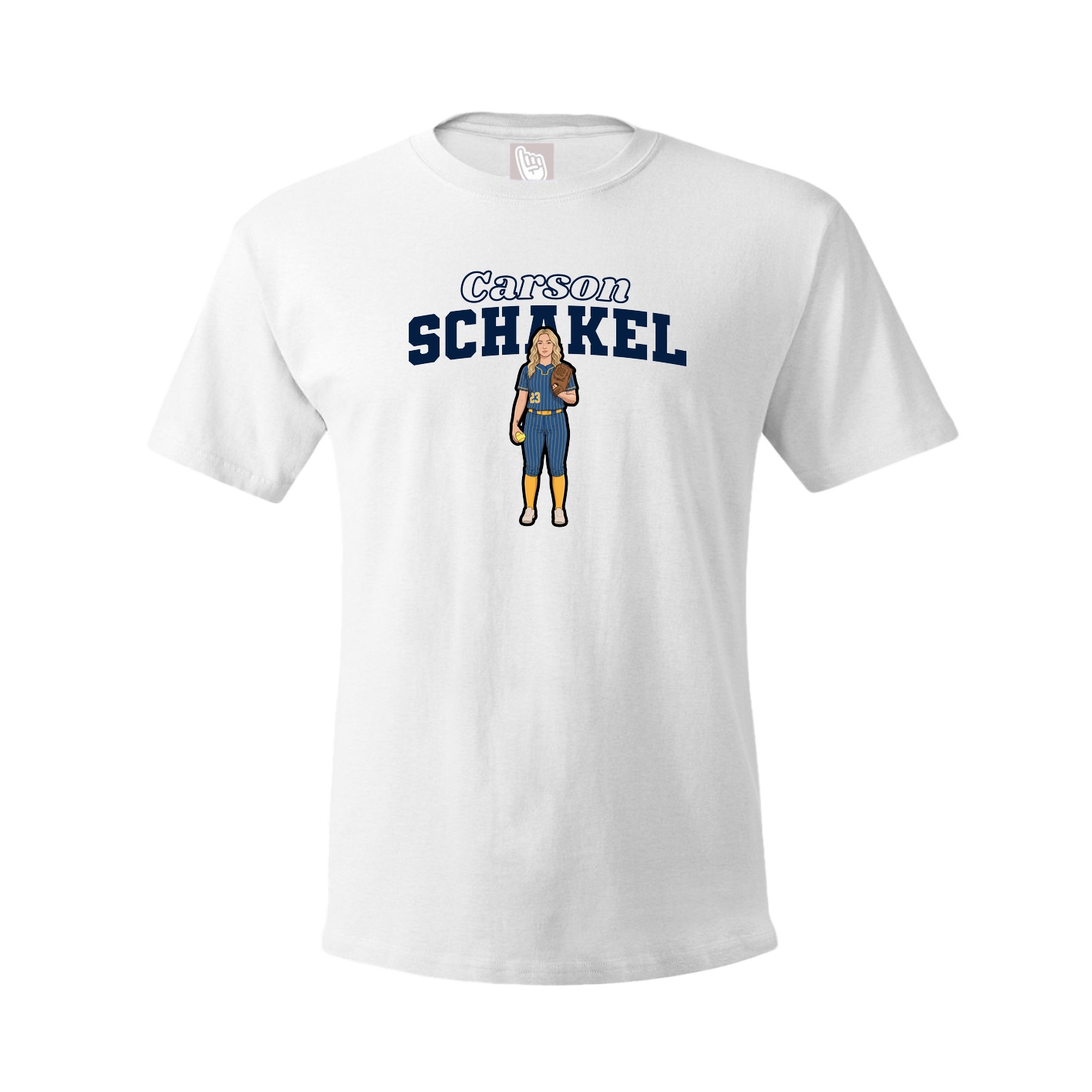Youth Tee — Name Arch in White