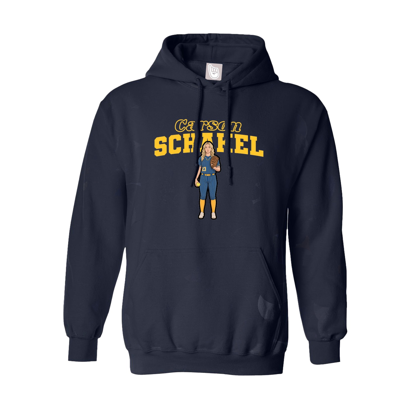 Hoodie — Name Arch in Navy