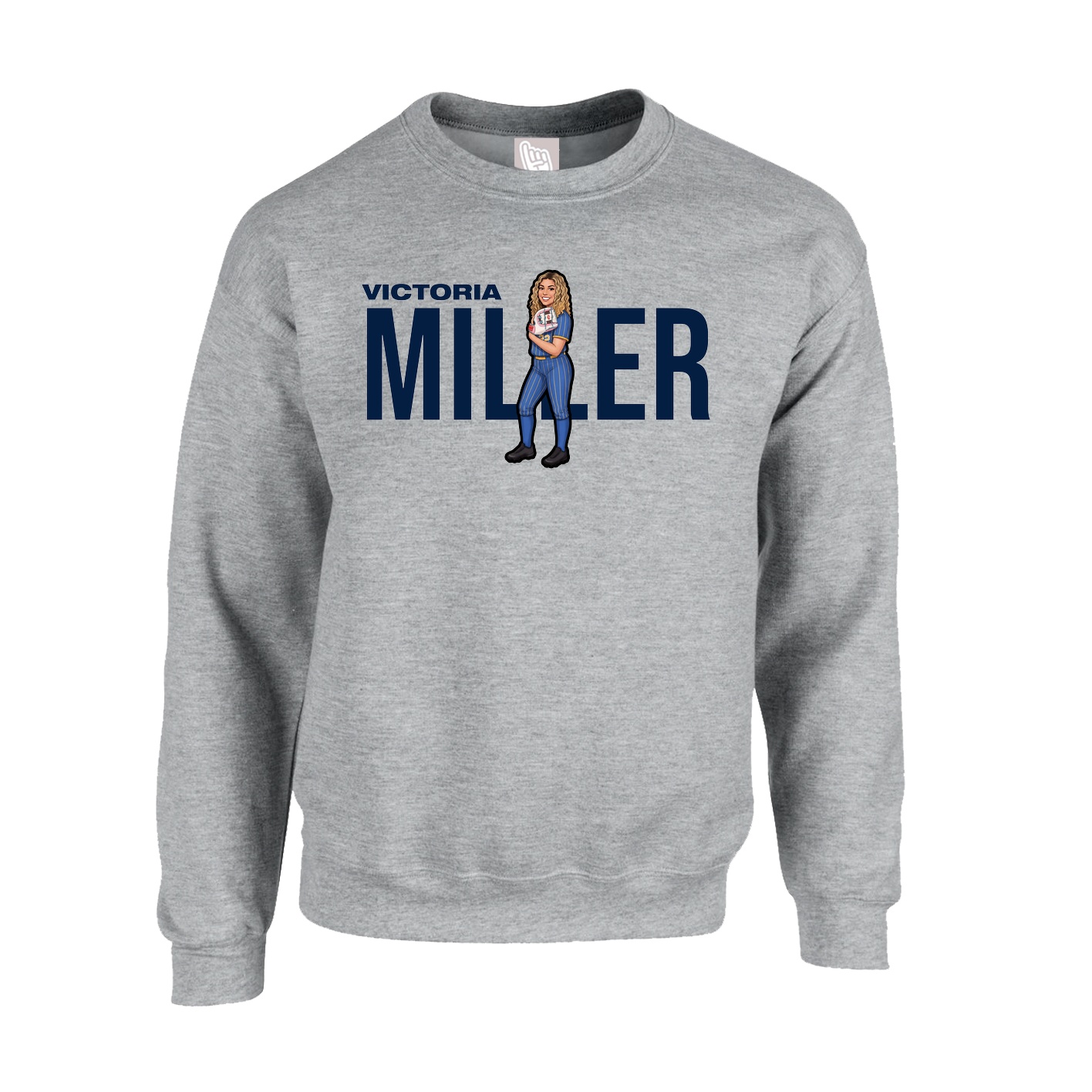 Fleece Crew — Player Name in Grey