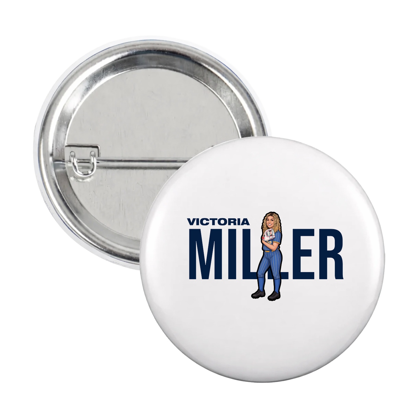 Game Day Button — Player Name in White