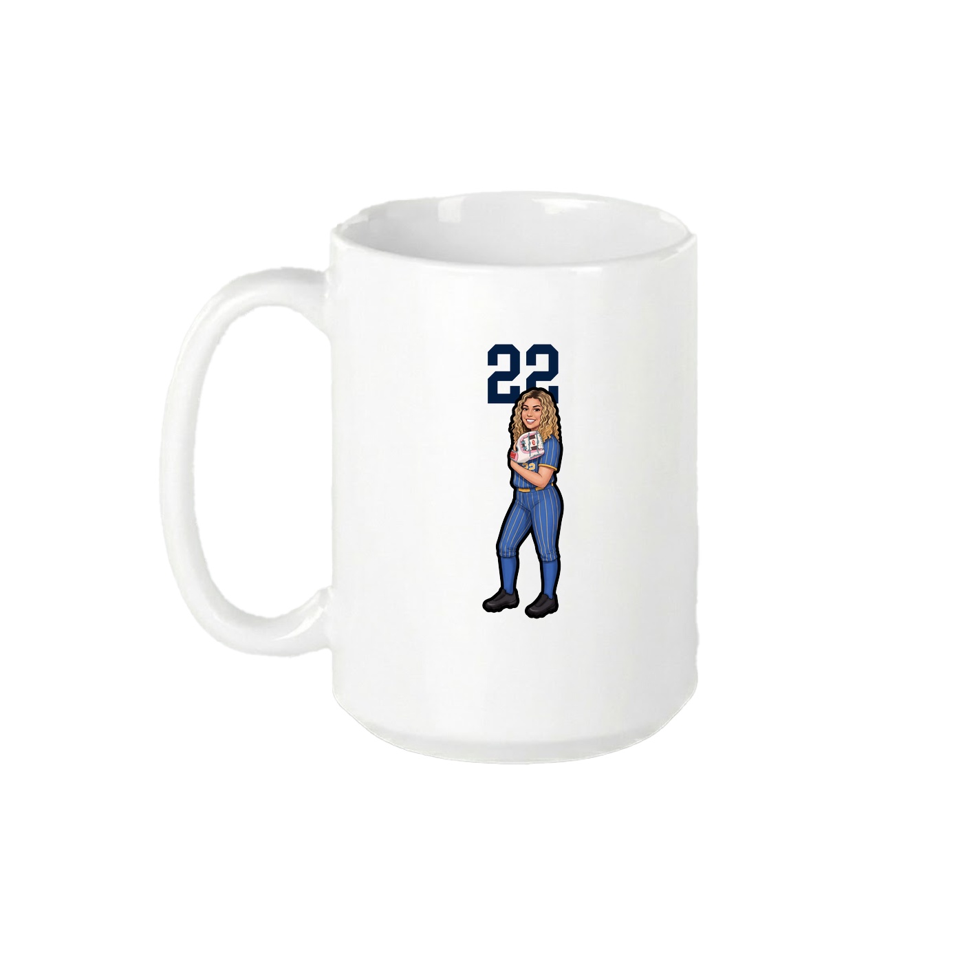 15oz Coffee Mug — Number Top in White