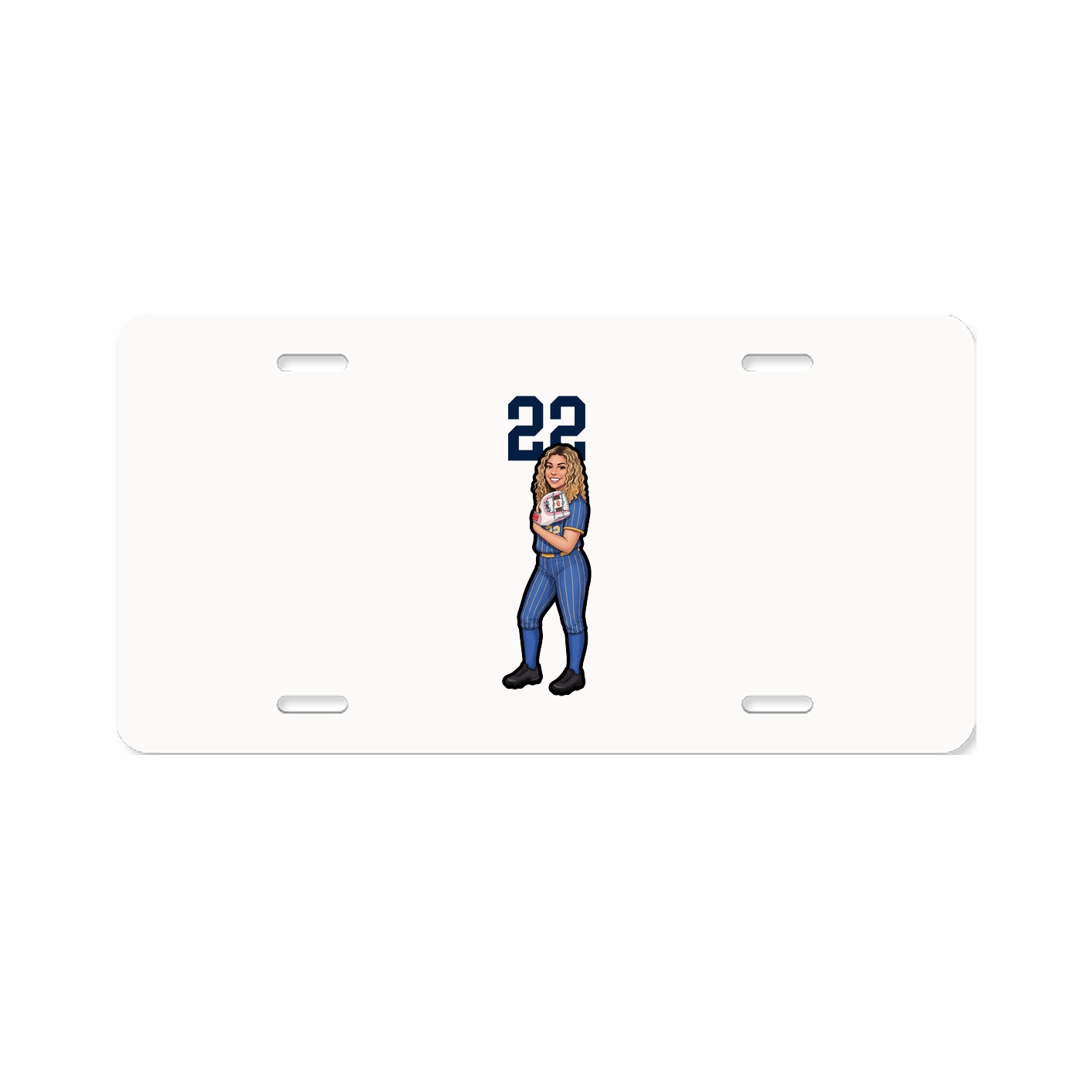 License Plate — Number Top in Classic